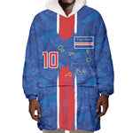 Cabo Verde Custom Wearable Blanket Hoodie Paint Brush Stroke Shark Pattern Map Design