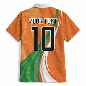Cote D'Ivoire Football Custom Hawaiian Shirt Abstract Wave Pattern Tribal Sporty Style