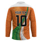 Cote D'Ivoire Football Custom Hockey Jersey Abstract Wave Pattern Tribal Sporty Style