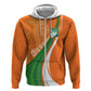 Cote D'Ivoire Football Custom Hoodie Abstract Wave Pattern Tribal Sporty Style