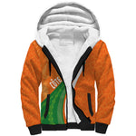 Cote D'Ivoire Football Custom Sherpa Hoodie Abstract Wave Pattern Tribal Sporty Style