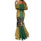 South Africa Rugby Mermaid Dress - Springbok Mascot, Players Fighting for Victory