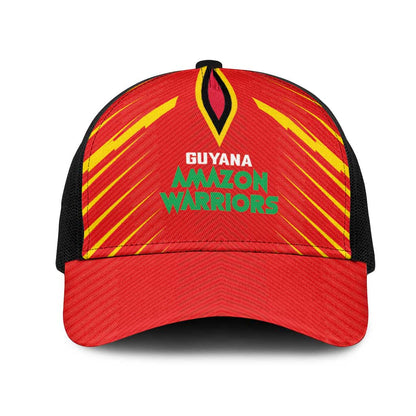 Guyana Cricket Amazon Warriors Baseball Net Cap Go Glory-Green Red Gold - African Pride