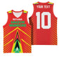 Guyana Cricket Amazon Warriors Custom Basketball Jersey Go Glory-Green Red Gold LT03