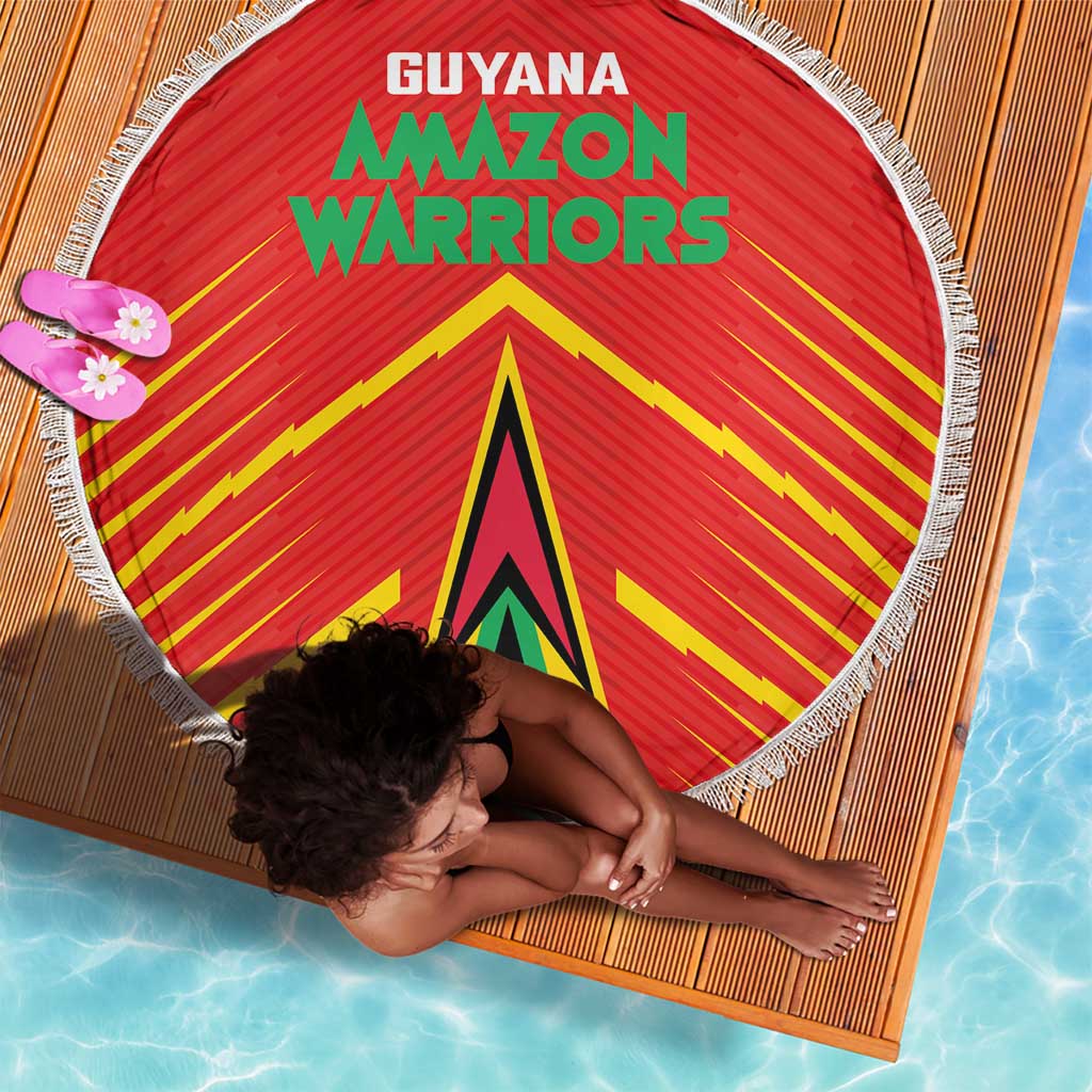 Guyana Cricket Amazon Warriors Beach Blanket Go Glory-Green Red Gold - African Pride