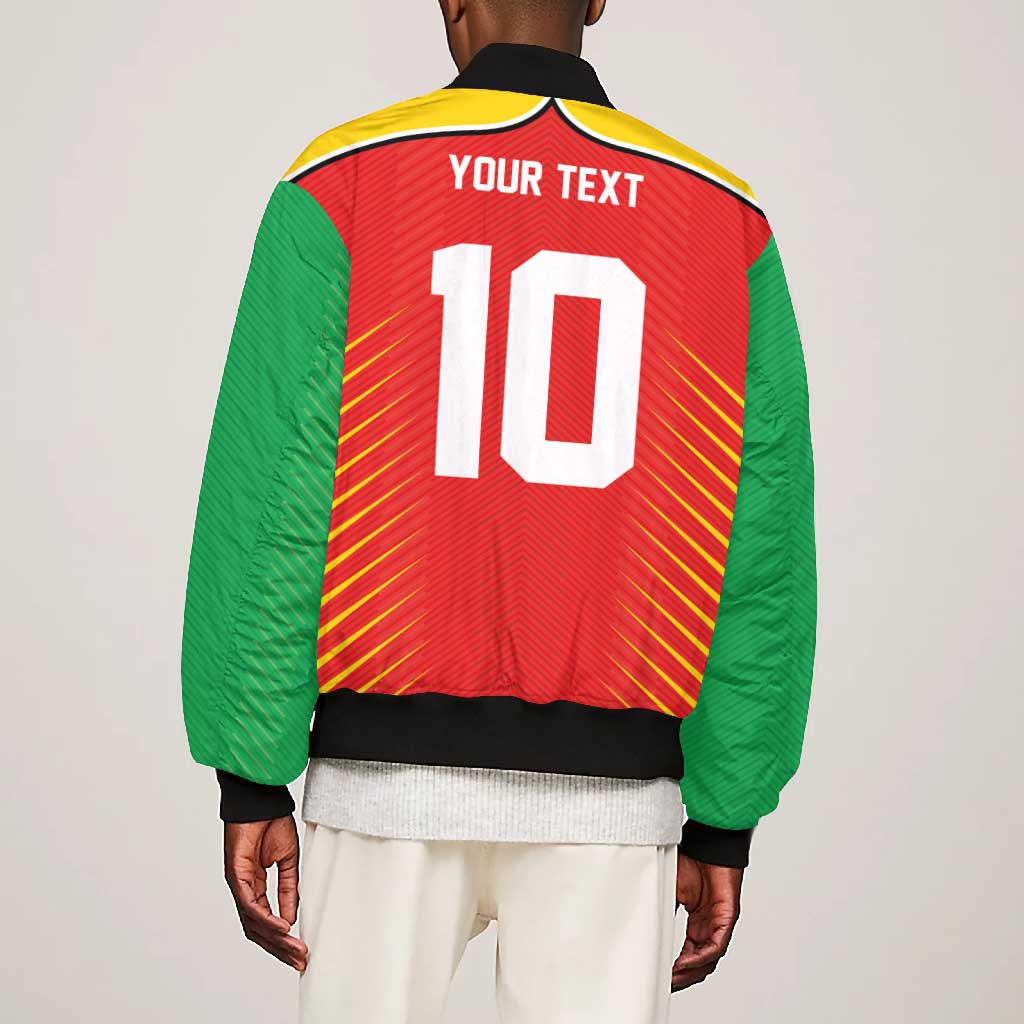 Guyana Cricket Amazon Warriors Custom Bomber Jacket Go Glory-Green Red Gold - African Pride