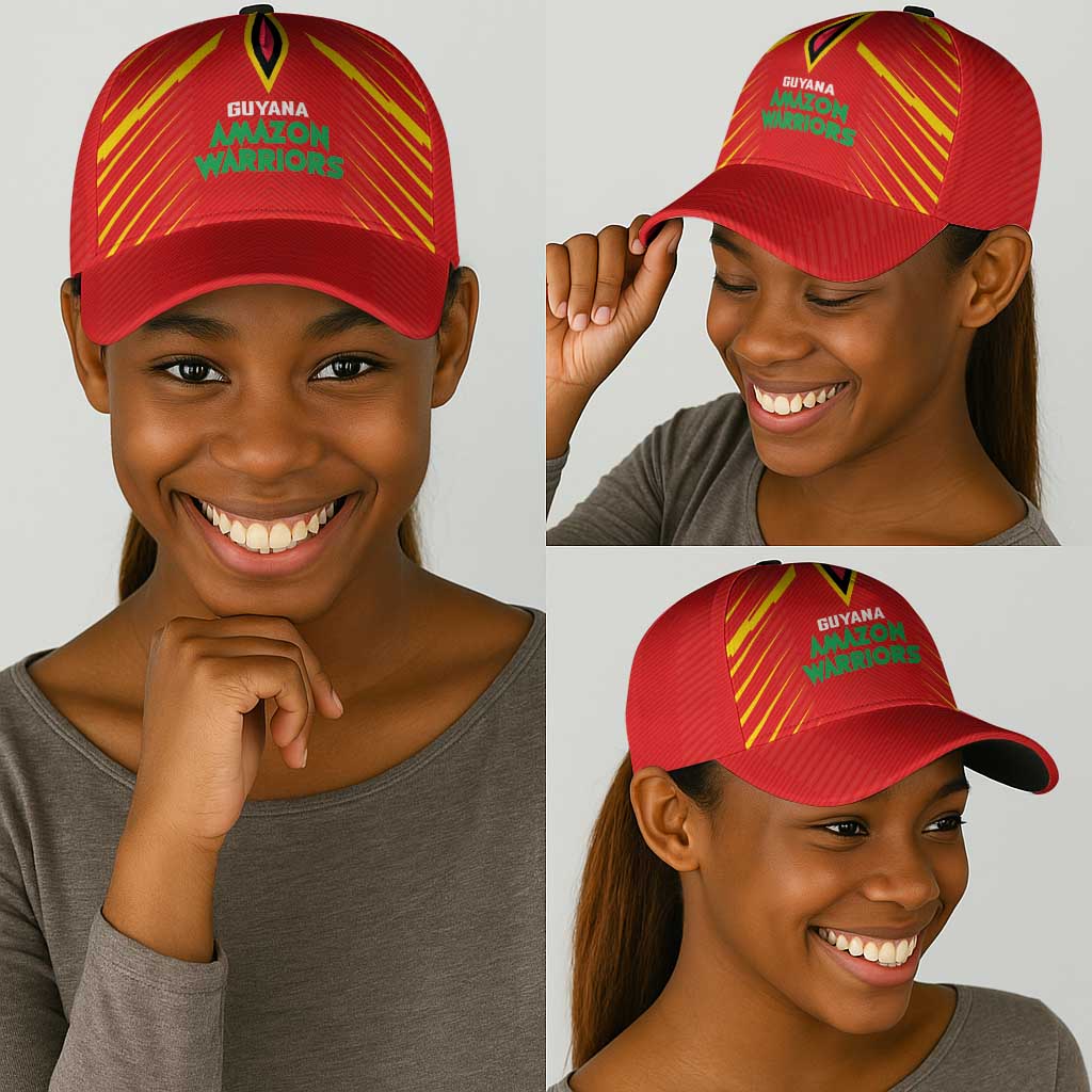 Guyana Cricket Amazon Warriors Classic Cap Go Glory-Green Red Gold - African Pride