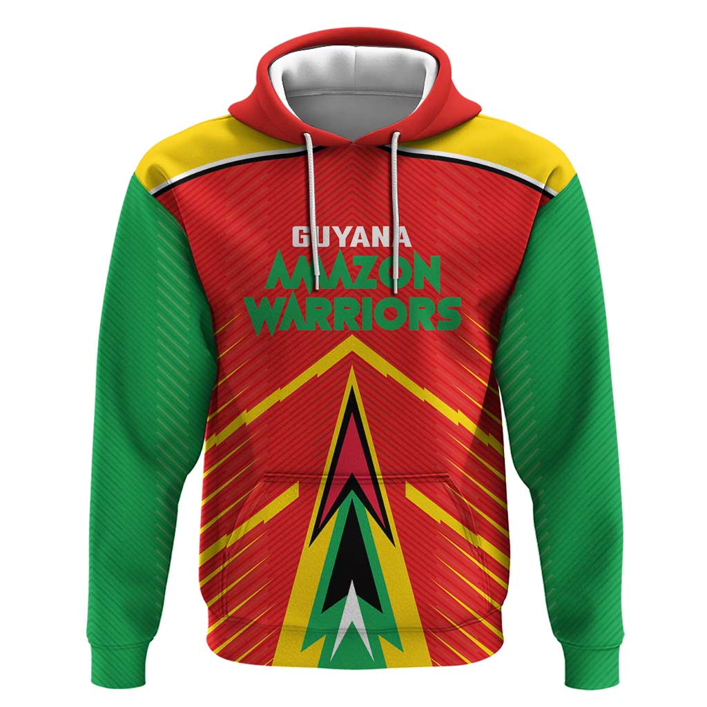 Guyana Cricket Amazon Warriors Custom Hoodie Go Glory-Green Red Gold - African Pride