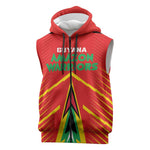Guyana Cricket Amazon Warriors Custom Sleeveless Zip Hoodie Go Glory-Green Red Gold - African Pride