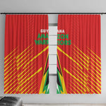 Guyana Cricket Amazon Warriors Window Curtain Go Glory-Green Red Gold - African Pride