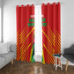 Guyana Cricket Amazon Warriors Window Curtain Go Glory-Green Red Gold - African Pride