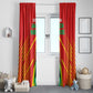 Guyana Cricket Amazon Warriors Window Curtain Go Glory-Green Red Gold - African Pride