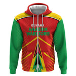 Guyana Cricket Amazon Warriors Custom Zip Hoodie Go Glory-Green Red Gold - African Pride