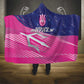 Barbados Cricket Royals Hooded Blanket Trident Symbol-Sporty Style - African Pride
