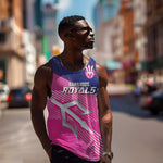 Custom Barbados Cricket Royals Men Tank Top Trident Symbol-Sporty Style - African Pride