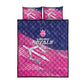 Barbados Cricket Royals Quilt Bed Set Trident Symbol-Sporty Style - African Pride