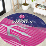 Barbados Cricket Royals Round Carpet Trident Symbol-Sporty Style - African Pride