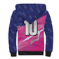 Custom Barbados Cricket Royals Sherpa Hoodie Trident Symbol-Sporty Style - African Pride