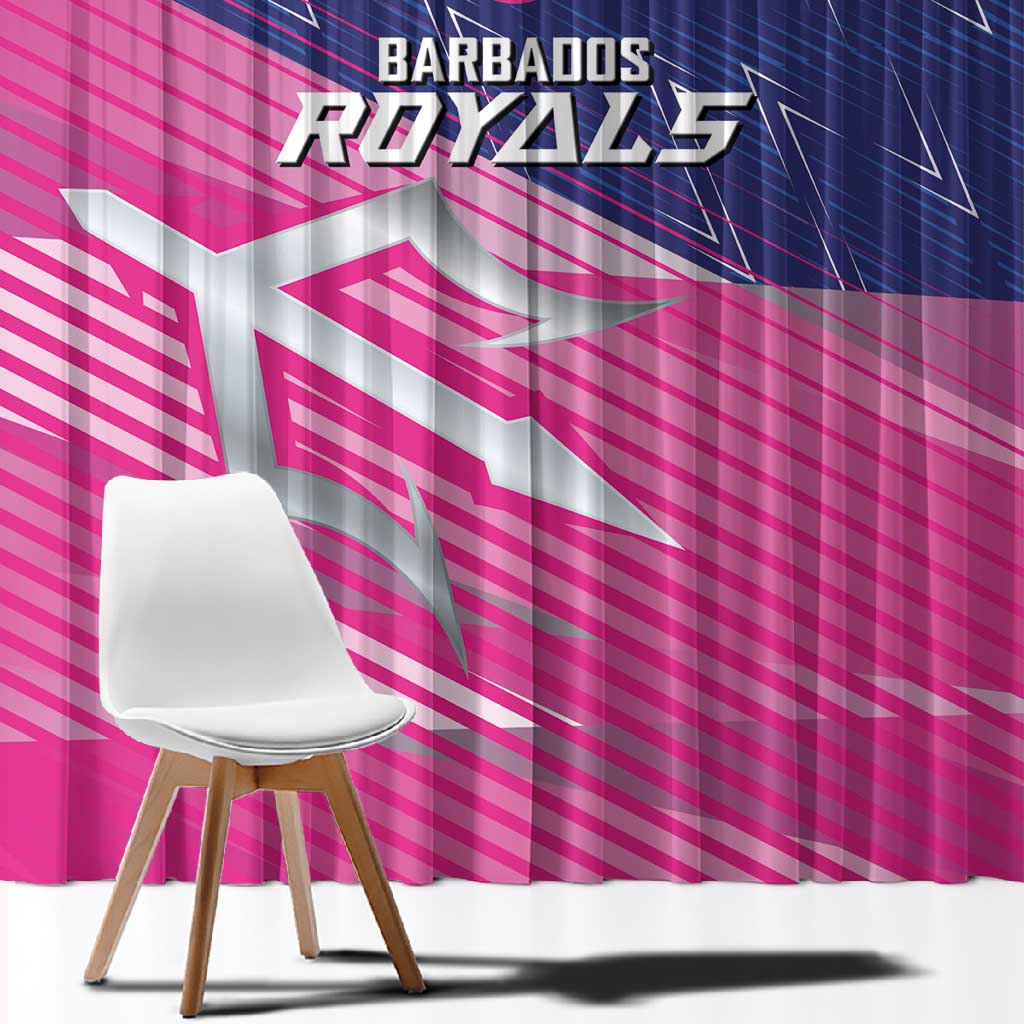 Barbados Cricket Royals Window Curtain Trident Symbol-Sporty Style - African Pride