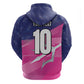 Custom Barbados Cricket Royals Zip Hoodie Trident Symbol-Sporty Style - African Pride