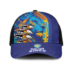 Saint Lucia Cricket Kings Baseball Net Cap Caribbean-Roar of Power Lions - African Pride