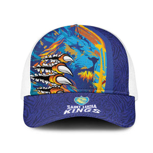 Saint Lucia Cricket Kings Baseball Net Cap Caribbean-Roar of Power Lions - African Pride