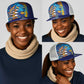 Saint Lucia Cricket Kings Mesh Trucker Cap Caribbean-Roar of Power Lions - African Pride