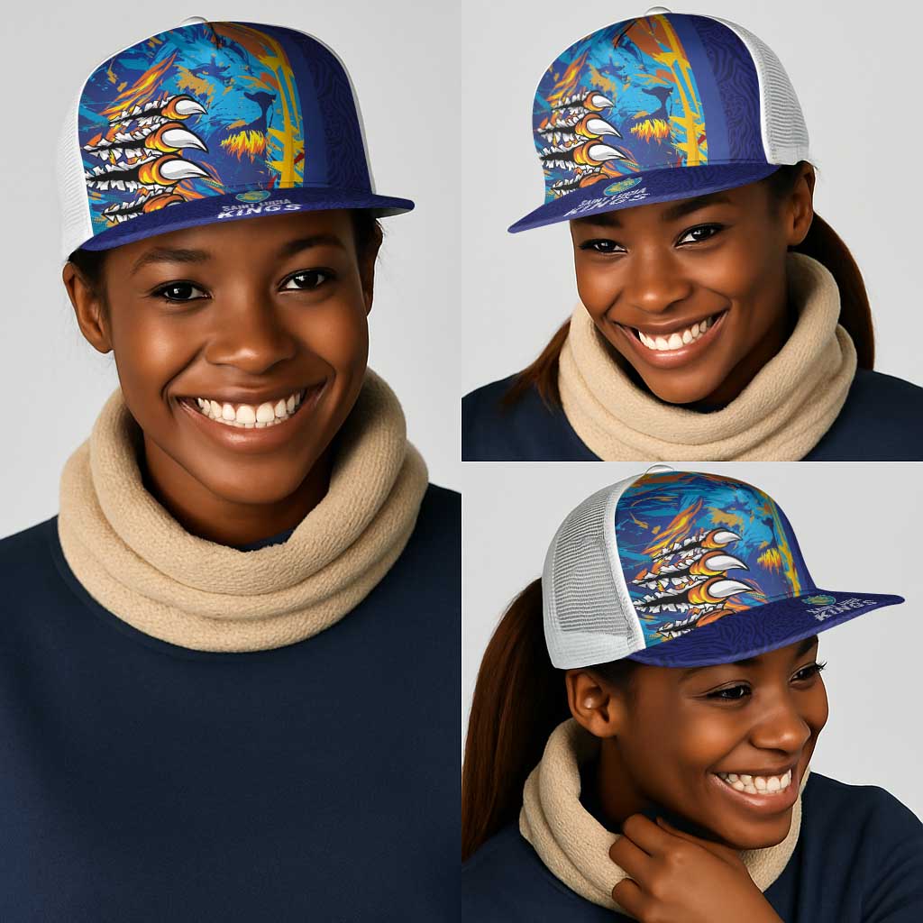 Saint Lucia Cricket Kings Mesh Trucker Cap Caribbean-Roar of Power Lions - African Pride