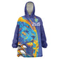Custom Saint Lucia Cricket Kings Wearable Blanket Hoodie Caribbean-Roar of Power Lions - African Pride