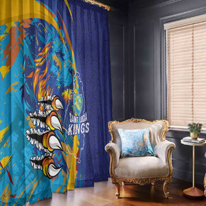 Saint Lucia Cricket Kings Window Curtain Caribbean-Roar of Power Lions - African Pride