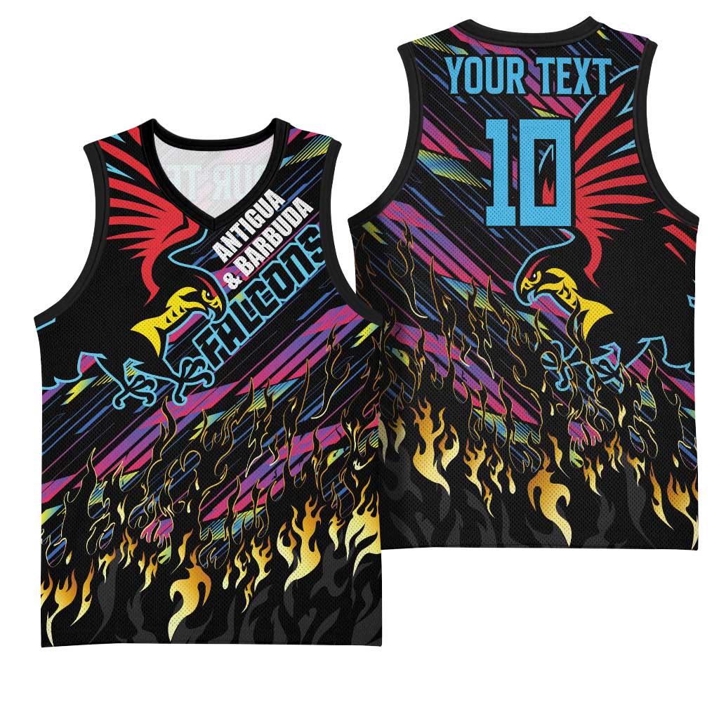 Custom Antigua & Barbuda Cricket Falcons Basketball Jersey Through The Fire-Go Glory LT03