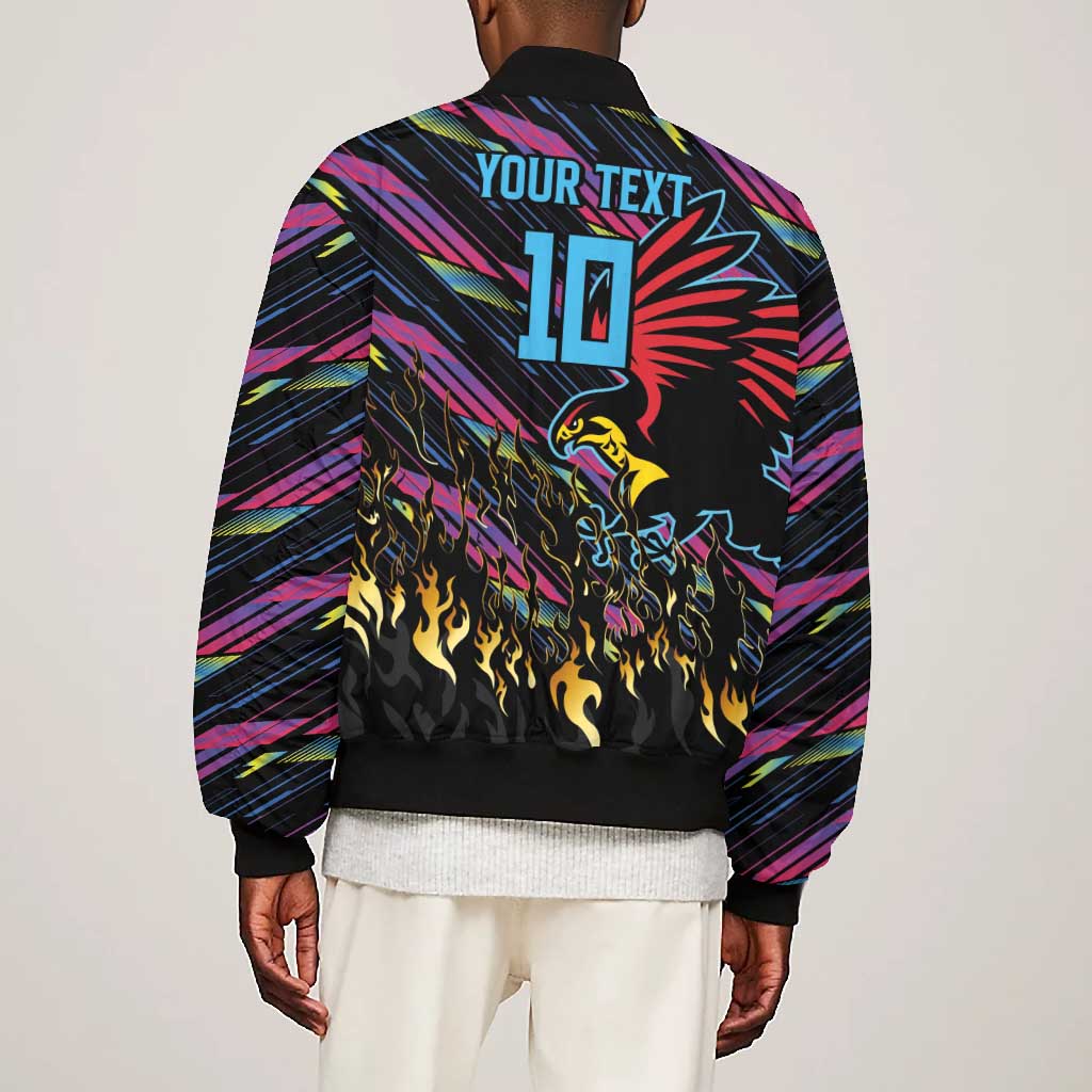 Custom Antigua & Barbuda Cricket Falcons Bomber Jacket Through The Fire-Go Glory - African Pride