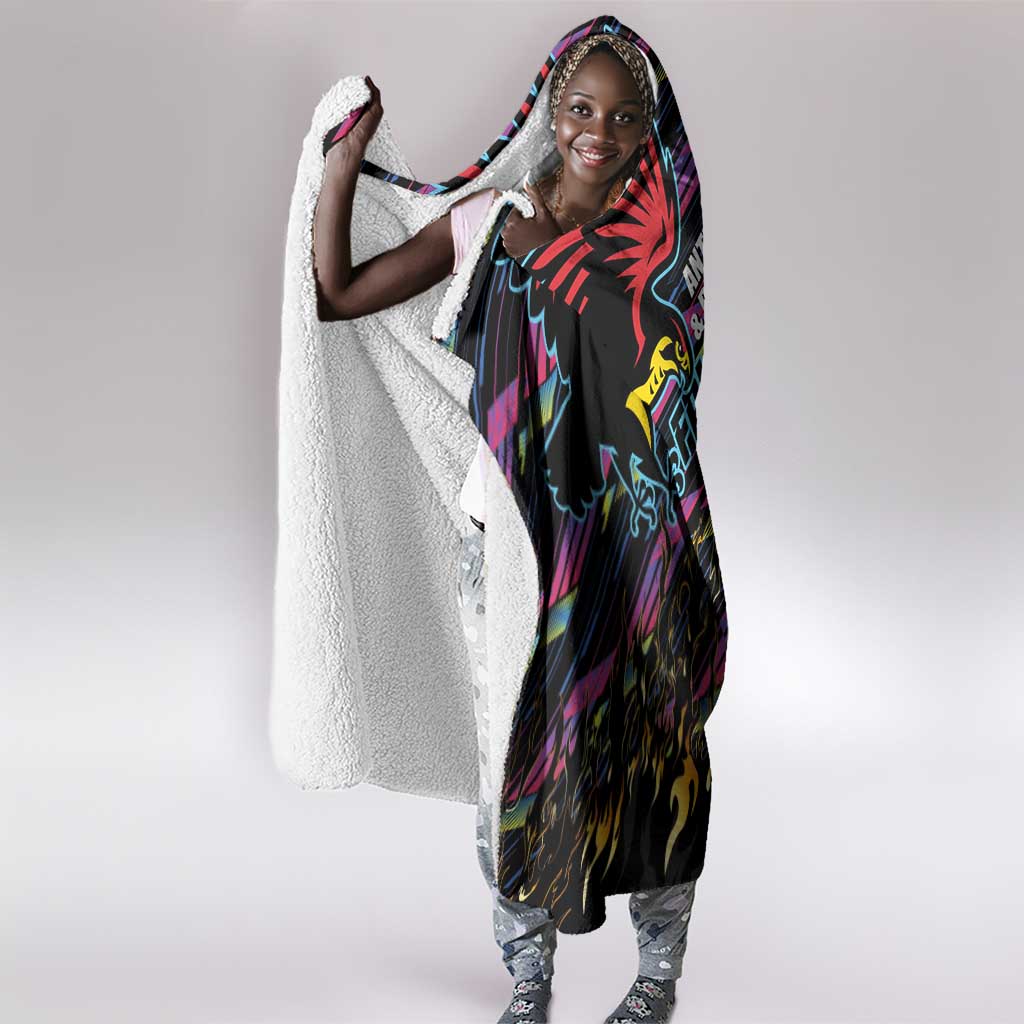 Antigua & Barbuda Cricket Falcons Hooded Blanket Through The Fire-Go Glory - African Pride