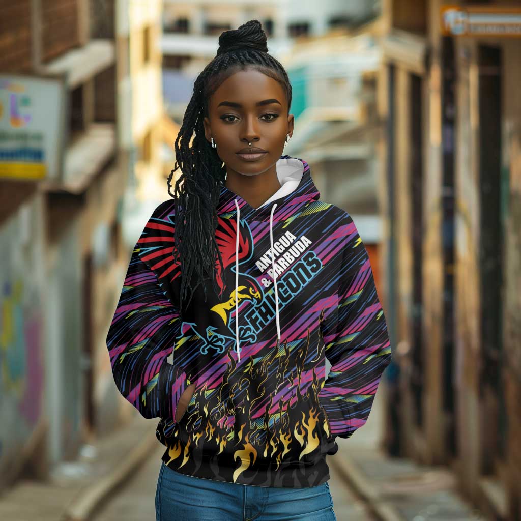 Custom Antigua & Barbuda Cricket Falcons Hoodie Through The Fire-Go Glory - African Pride