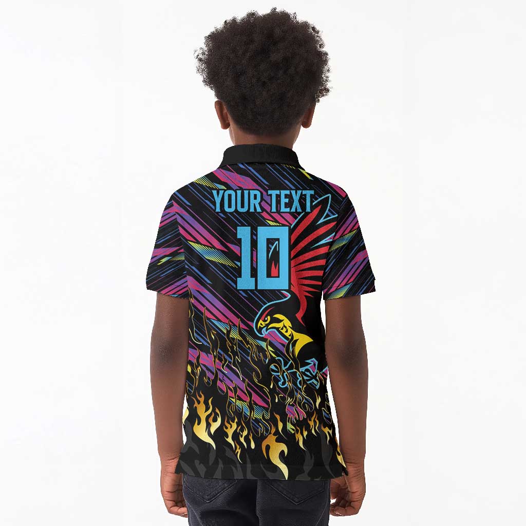 Custom Antigua & Barbuda Cricket Falcons Kid Polo Shirt Through The Fire-Go Glory - African Pride
