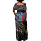 Custom Antigua & Barbuda Cricket Falcons Off Shoulder Maxi Dress Through The Fire-Go Glory - African Pride