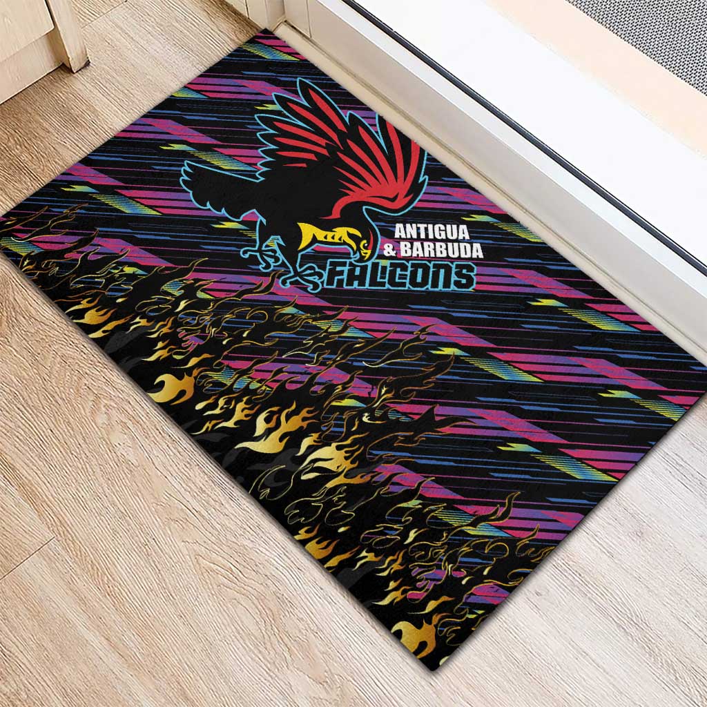 Antigua & Barbuda Cricket Falcons Rubber Doormat Through The Fire-Go Glory - African Pride