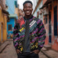Custom Antigua & Barbuda Cricket Falcons Sleeve Zip Bomber Jacket Through The Fire-Go Glory - African Pride