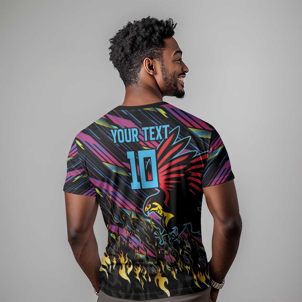 Custom Antigua & Barbuda Cricket Falcons T shirt Through The Fire-Go Glory - African Pride