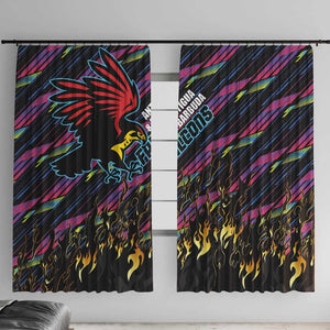 Antigua & Barbuda Cricket Falcons Window Curtain Through The Fire-Go Glory - African Pride