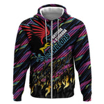 Custom Antigua & Barbuda Cricket Falcons Zip Hoodie Through The Fire-Go Glory - African Pride