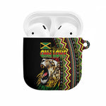Jamaican Reggae-One Love AirPods Case Tribal African Pattern and Roaring Lion - African Pride