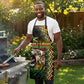 Jamaican Reggae-One Love Apron Tribal African Pattern and Roaring Lion - African Pride