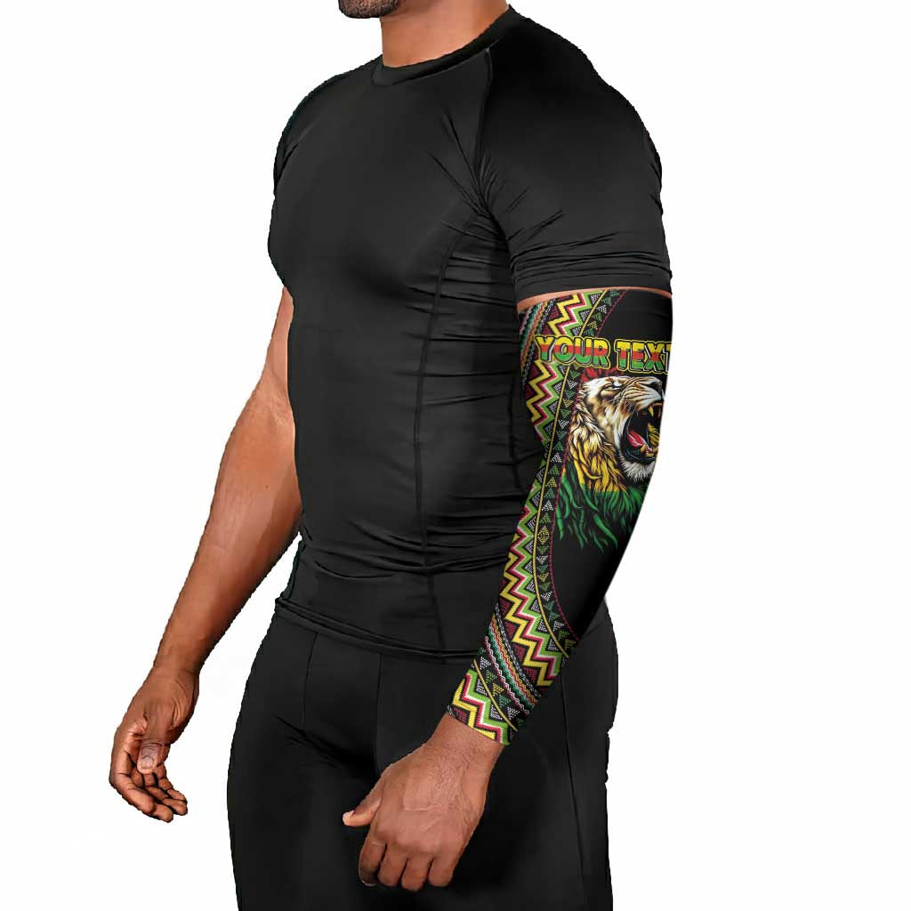 Personalized Jamaican Reggae-One Love Arm Sleeves Tribal African Pattern and Roaring Lion - African Pride