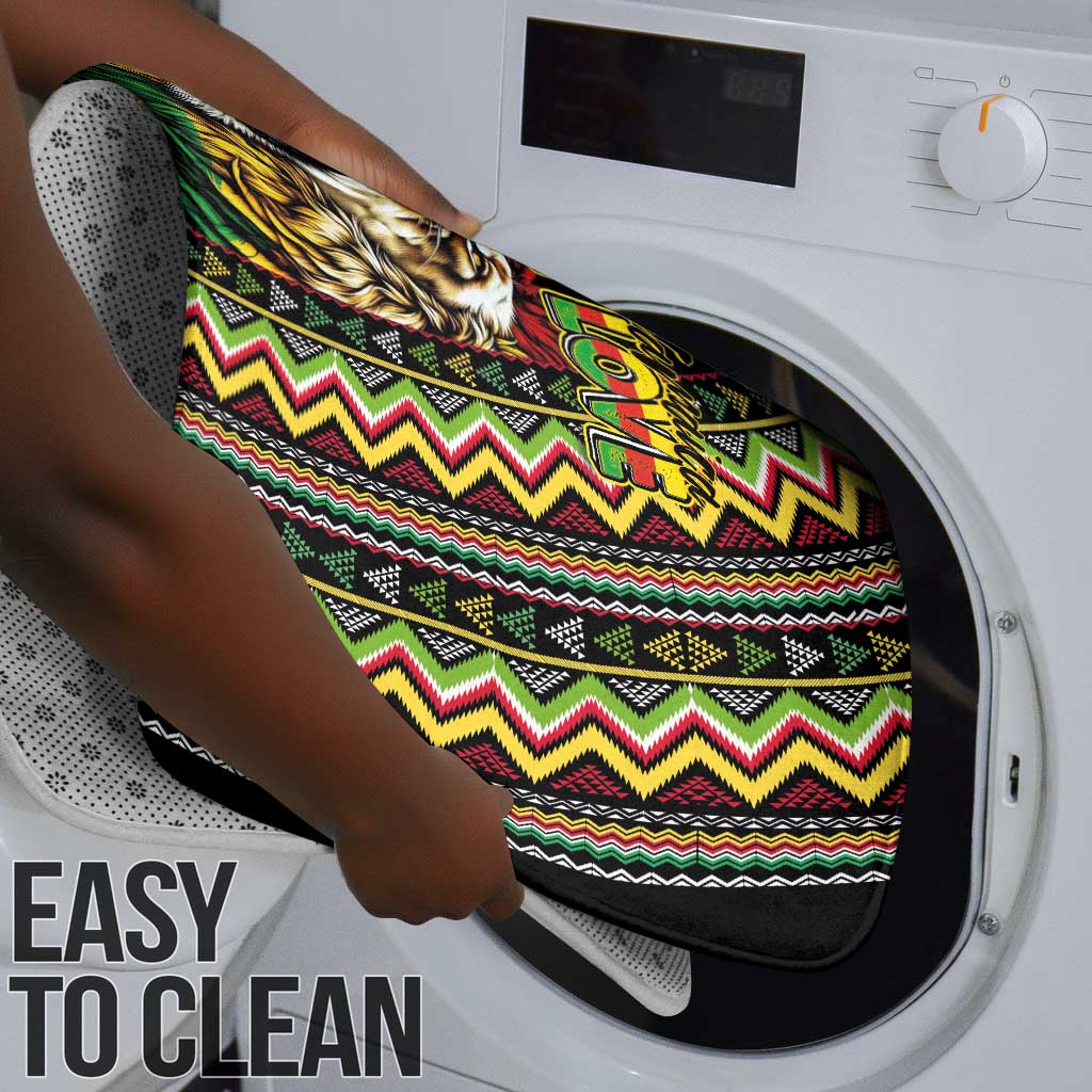 Jamaican Reggae-One Love Bathroom Set Tribal African Pattern and Roaring Lion - African Pride
