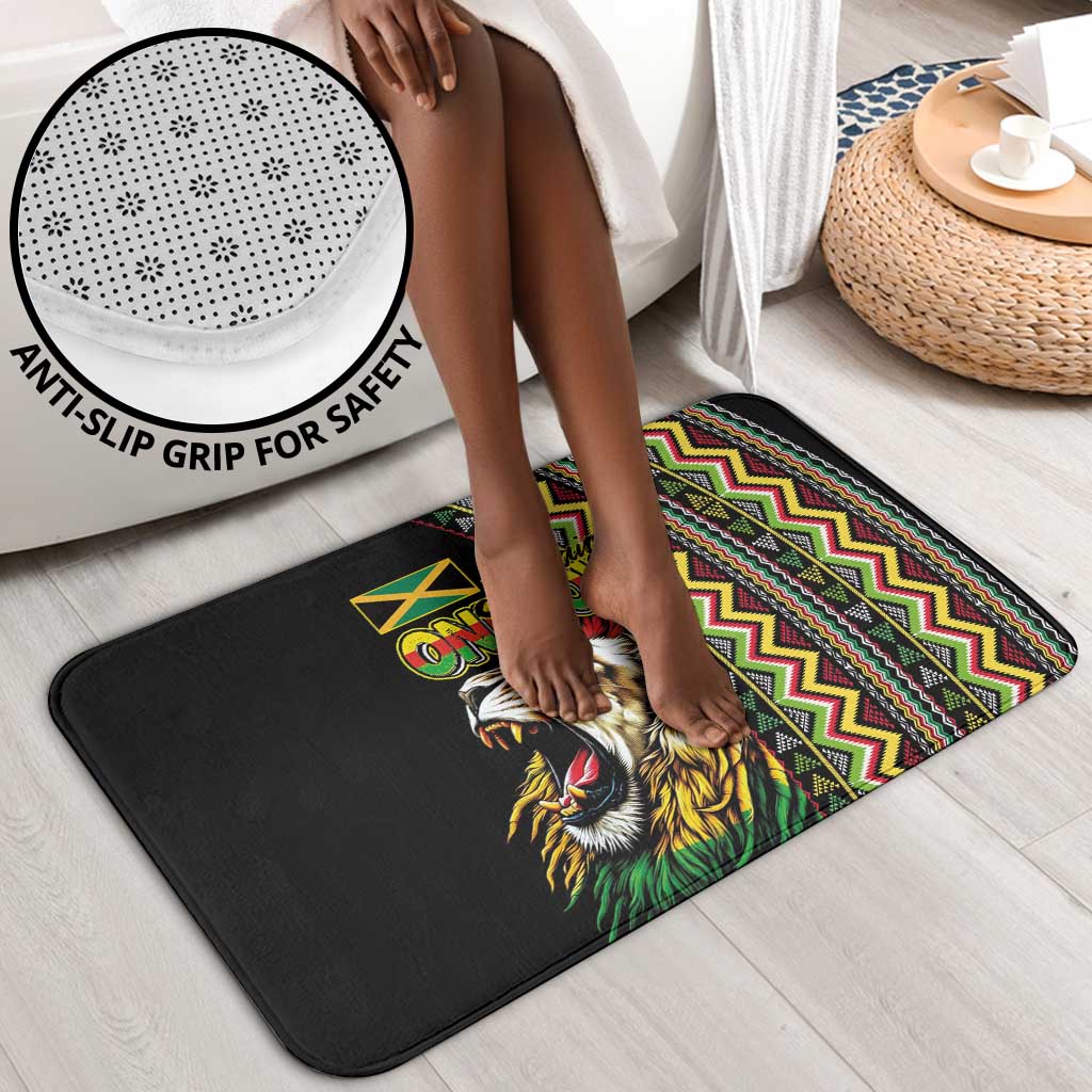 Jamaican Reggae-One Love Bathroom Set Tribal African Pattern and Roaring Lion - African Pride