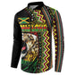 Personalized Jamaican Reggae-One Love Button Sweatshirt Tribal African Pattern and Roaring Lion