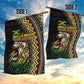 Jamaican Reggae-One Love Garden Flag Tribal African Pattern and Roaring Lion - African Pride