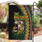 Jamaican Reggae-One Love Garden Flag Tribal African Pattern and Roaring Lion - African Pride