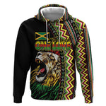 Personalized Jamaican Reggae-One Love Hoodie Tribal African Pattern and Roaring Lion - African Pride